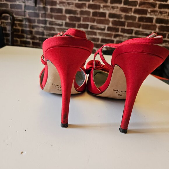 Kate Spade New York Slingback Pointed Toe Pump In Cherry Rouge Size 8B - Picture 8 of 16